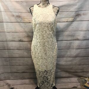 Lace Dress Overlay Cream Size Large Unbranded